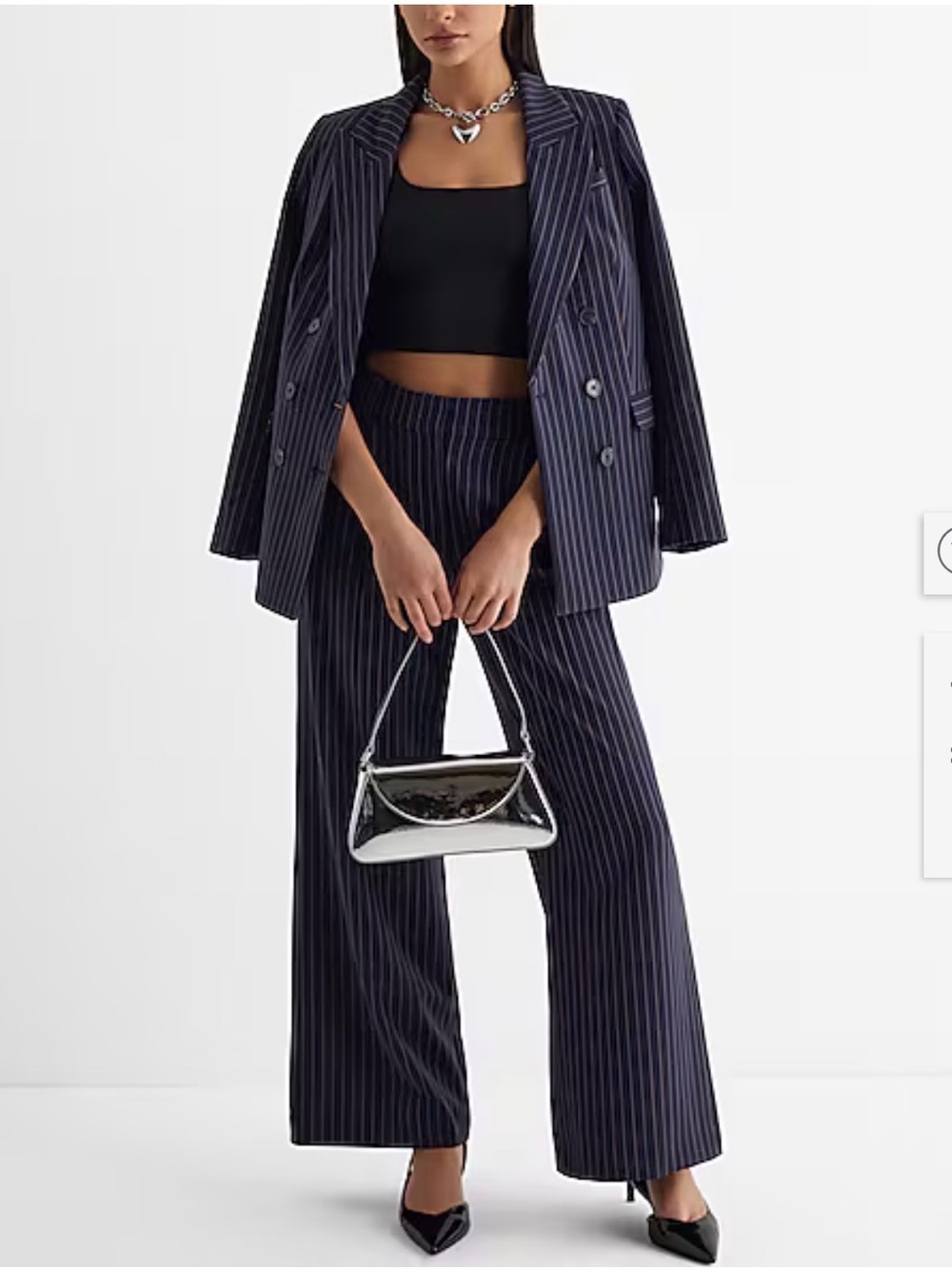 BRAN NEW EXPRESS Luxe Comfort Navy Pinstripe Suit Set